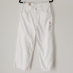 Levi’s White Mile High Cropped Wide Leg Jean (NWT)